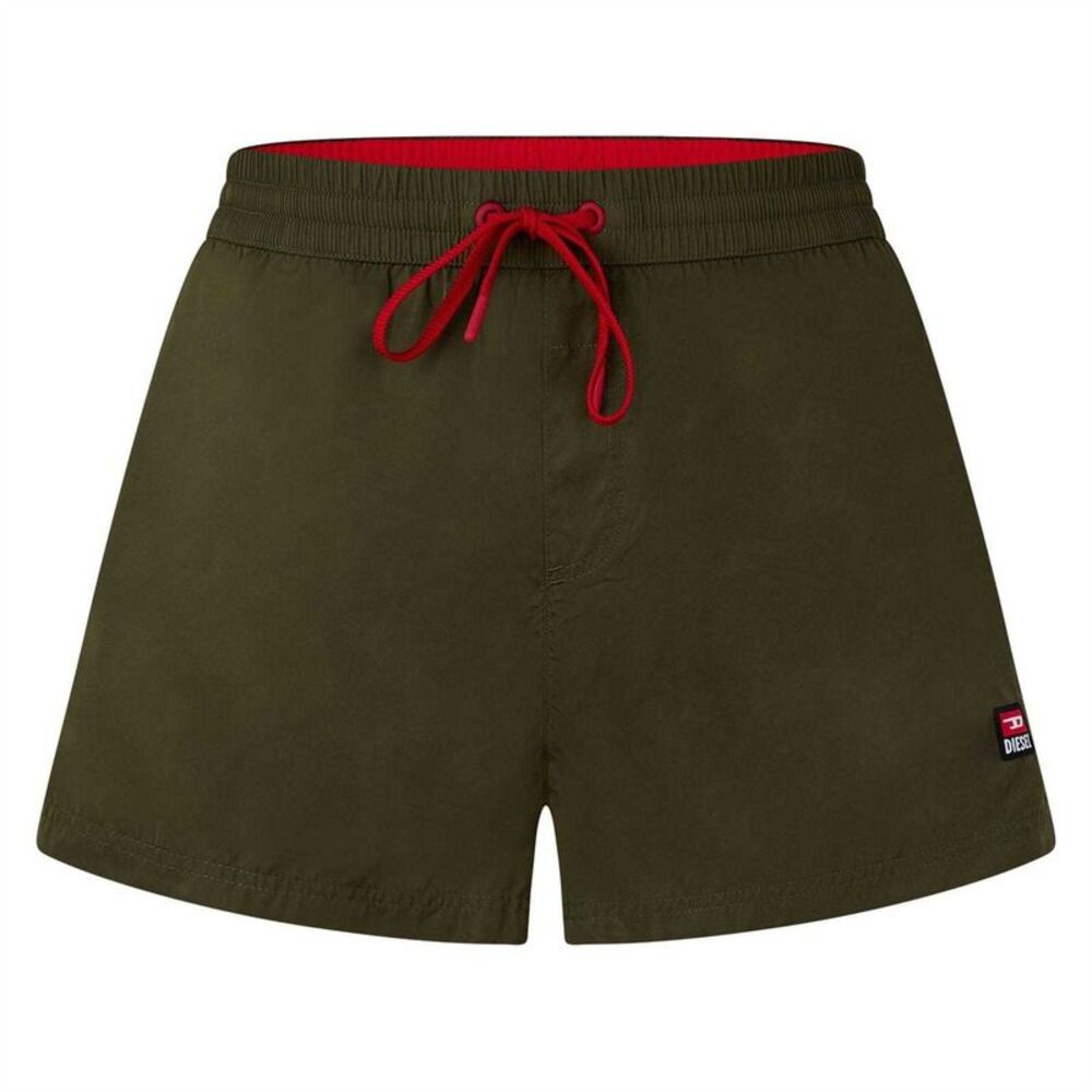 Diesel Mens Mike Pat Logo Swim Shorts / Olive Night